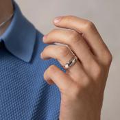 JACKSON 6mm | Men's Two Toned Wedding Ring in 9ct Gold image