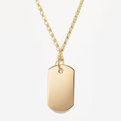 Large Army Tag Necklace | 9ct Gold image