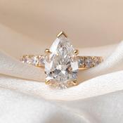 LEGACY 3.80ct | Pear Cut Lab Grown Diamond Engagement Ring in 18ct Gold image