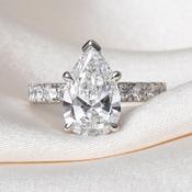 LEGACY 3.80ct | Pear Cut Lab Grown Diamond Engagement Ring in Platinum image