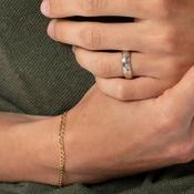 LENNOX 6mm | Men's Two Toned Wedding Ring in 9ct Gold image