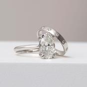 LOUISE 3mm | Natural Diamond Wedding Ring in Platinum