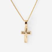 Lumi Tiny Cross Necklace | 14ct Gold image