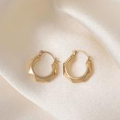 Lunula Hoop Earrings - 10mm | 9ct Gold image