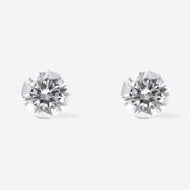 Luxe Sparkle - 6mm Earrings | 9ct White Gold image