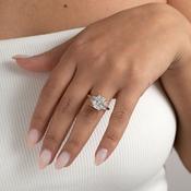MADRID | Cushion Cut 3-Stone Lab Grown Diamond Engagement Ring in 18ct Gold