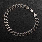Maguire | 8"  Oxidised Silver Curb Bracelet