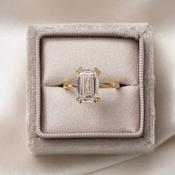 MELROSE 4ct | Emerald Cut Lab Grown Diamond Engagement Ring in 18ct Gold image