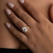 MIAMI 3ct | Oval Solitaire Lab Grown Diamond Engagement Ring in 18ct Gold