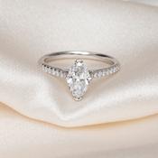 MILLIE 1.60ct | Solitaire Marquise Lab Grown Diamond Engagement Ring in Platinum
