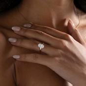 Monaco 3ct | Oval Solitaire Lab Grown Diamond Engagement Ring in 18ct Gold image