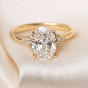 NADIA | Oval Lab Grown Diamond Engagement Ring in 18ct Gold