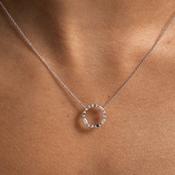 Natural Diamond Aura Necklace | 18ct White Gold image