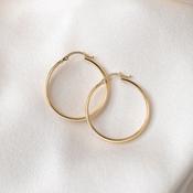 Noble Hoop Earrings - 25mm | 9ct Gold