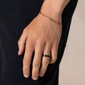 ODIN | Men's Wedding Ring in Zirconium &amp; 9ct Gold image