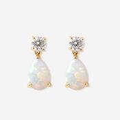Opaline Drop Earrings | 9ct Gold