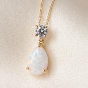 Opaline Necklace |  9ct Gold