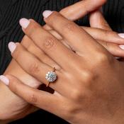 ORACLE 1.45ct | Round Halo Lab Grown Diamond Engagement Ring in 18ct Gold