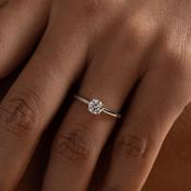 ORCHID 0.50ct | Round Solitaire Natural Diamond Engagement Ring in Platinum