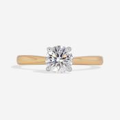ORCHID 0.70ct | Round Solitaire Natural Diamond Engagement Ring in 18ct Gold