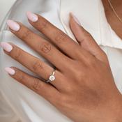 ORCHID 1ct | Round Solitaire Natural Diamond Engagement Ring in Platinum