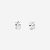 Oval Cut Cubic Zirconia Earrings | Sterling Silver