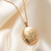 Oval Locket | 9ct Gold Necklace