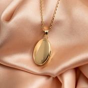 Oval Locket Necklace Large | 9ct Gold