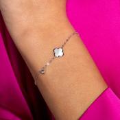 Palace Mother of Pearl Charm Bracelet | Sterling Silver image