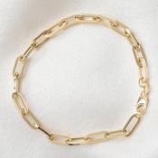 Paper Chain Bracelet Large | 9ct Gold