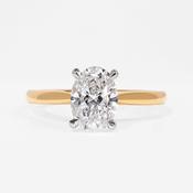 PARIS 1.50ct | Oval Solitaire Lab Grown Diamond Engagement Ring in 18ct Gold