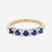 PARKER | Natural Diamond &amp; Sapphire Ring in 18ct Gold