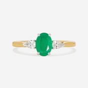 PHOEBE |  Emerald &amp; Diamond Ring image