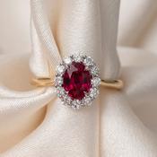 POPPY | Lab Grown Ruby Diamond Ring image