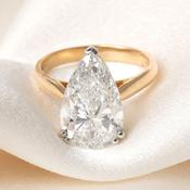 POSITANO 5ct | Pear Solitaire Lab Grown Diamond Engagement Ring in 18ct Gold