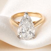 POSITANO 5ct | Pear Solitaire Lab Grown Diamond Engagement Ring in 18ct Gold