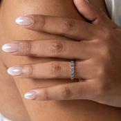 PRISM | Natural Blue Topaz Diamond Ring in Platinum image