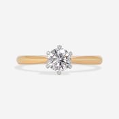 REGAL 0.50ct | Round Solitaire Natural Diamond Engagement Ring in 18ct Gold