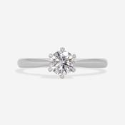 REGAL 0.50ct | Round Solitaire Natural Diamond Set in Platinum
