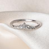 REIGN | Natural Diamond Wedding Ring in Platinum image