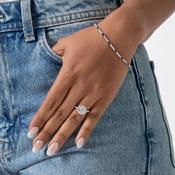 REMI Natural Diamond &amp; Sapphire Bracelet | 9ct White Gold