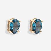Rhine | London Blue Topaz Earrings in 9ct Gold