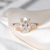 RHODES 3.40ct | Oval 3-Stone Lab Grown Diamond Engagement Ring in 18ct Gold