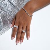 RHODES 3.40ct | Oval 3-Stone Lab Grown Diamond Engagement Ring in Platinum