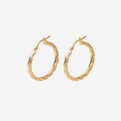 Ribbon Hoop Earrings - 20mm | 9ct Gold