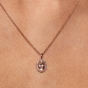 Rosie | Morganite &amp; Diamond Necklace in 9ct Rose Gold image