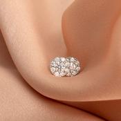 Round Halo Natural Diamond Earrings - 0.52ct | 18ct White Gold image
