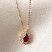 Rúna | Ruby &amp; Diamond Necklace in 9ct Gold