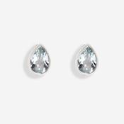 Seine | Aquamarine Earrings in 9ct White Gold