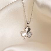 Shamrock Sparkle Necklace | Sterling Silver